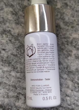 Відтінкова сироватка для обличчя clarins tinted oleo-serum healthy-glow and nourishing skin tint2 фото