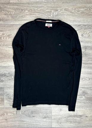 Tommy hilfiger slim fit кофта long sleeve м размер черная оригинал