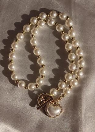 Бижутерия подвеска с бриллиантами подвеска с жемчугом сердце