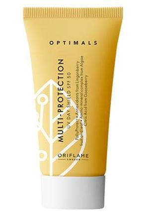 Мультифункциональный защитный крем для лица optimals с spf 50