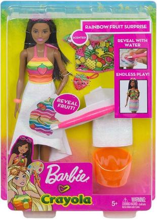 Лялька barbie crayola фруктовий сюрприз mattel4 фото