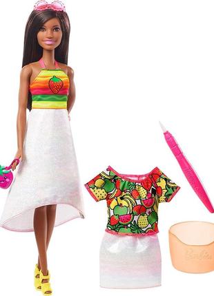 Кукла barbie crayola фруктовый сюрприз mattel