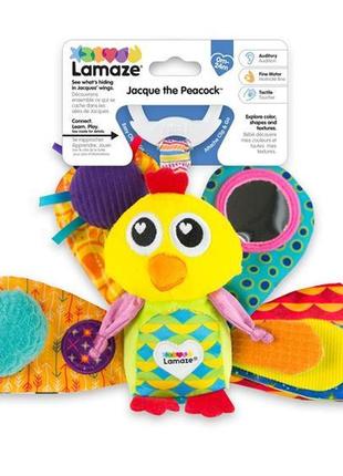 Lamaze развивающая подвесная игрушка  для малышей павлин жако (lc27013) игрушка подвеска для коляски