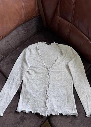 Вовняна кофта кардиган vogue peek cloppenburg оригінальна срібляста на ґудзиках   ,нова,