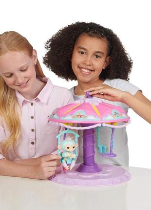 Карусель з інтерактивною мавпочкою абігель wowwee fingerling playset twirl-a-whirl carousel6 фото