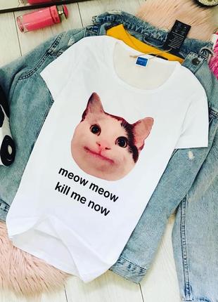 Новая футболка с котом3 фото