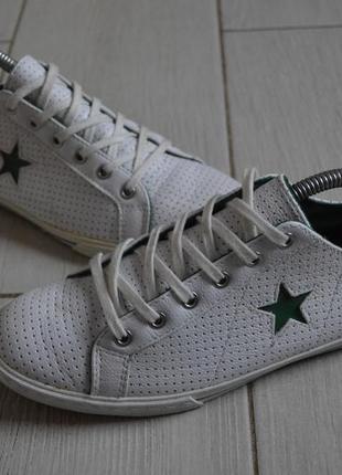 Кожанные кеды converse.2 фото