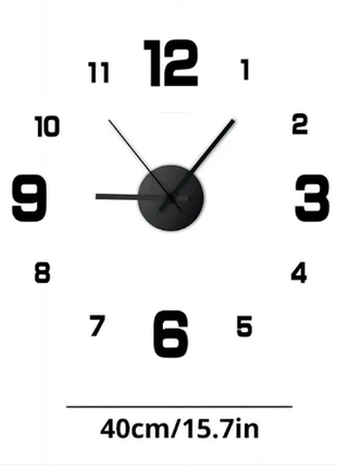 Настенные часы модульные с цифрами diy clock idea black для украшения интерьера гостиной спальни2 фото