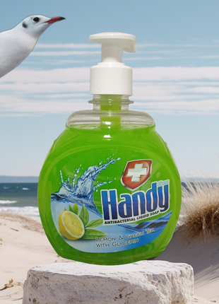 Рідке мило handy lemon&green tea with glycerin антибактеріальне 500 мл