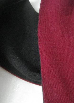 Шарф мужской бордо-черный2 фото