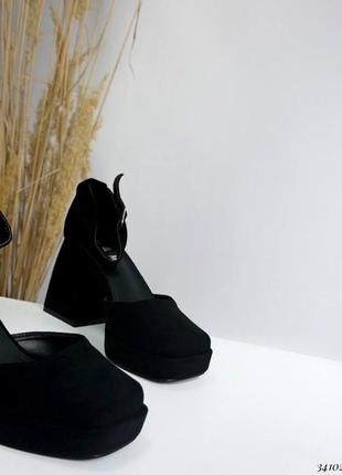 Туфли на устойчивом каблуке женские7 фото