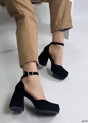 Туфли на устойчивом каблуке женские5 фото