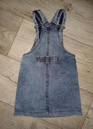 Детский джинсовый комбинезон/сарафан 92 размер3 фото