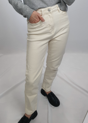 Бело-молочные джинсы от деним ко (приммарк)4 фото