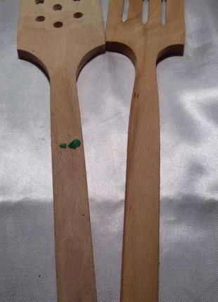 Набор лопаток деревянных для кухни.4 фото