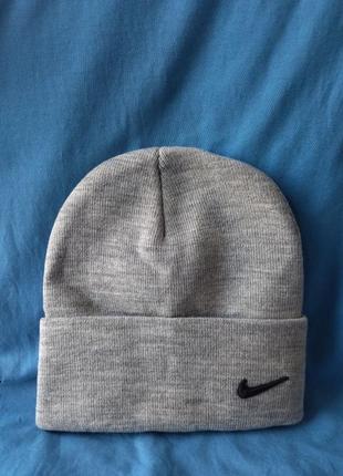 Зимняя шапка face nike / мужская  шапка face nike / спортивная шапка / женская шапка face nike / футбольная шапка