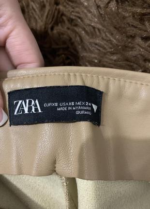 Кожаные брюки zara6 фото