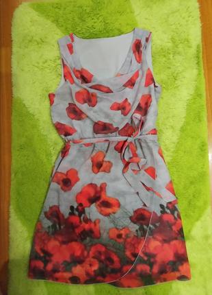 Женское платье-миди в цветочный принт 6 цветов