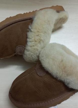 Тапочки домашние осень-зима замш овчина жен.39-40р.ugg австрии5 фото