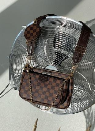 Женская сумка louis vuitton pochete multi brown belt5 фото