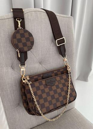 Женская сумка louis vuitton pochete multi brown belt4 фото
