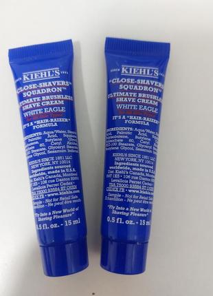 Оригинальный крем для бритья kiehl's close shavers squadron ultimate brushless shave cream, 15 мл2 фото