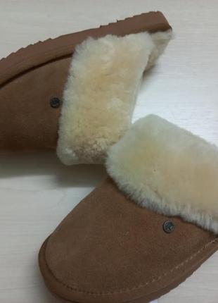 Тапочки домашние осень-зима замш овчина жен.39р. ugg австралии7 фото