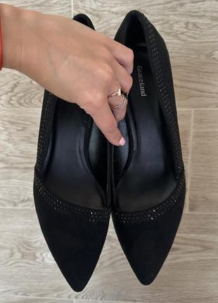 Женские туфли большого размера 41р лодочки черные4 фото