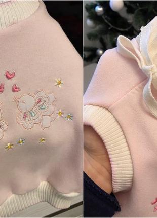 Нарядный свитшот, кофточка на девочку 1-3 года , с вышивкой.4 фото