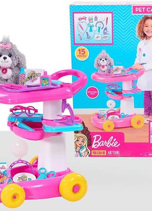 Игровой набор тележка барби набор доктора ветеринара уход за животными barbie pet care cart