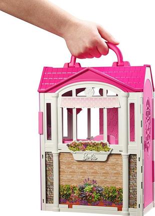 Ляльковий будиночок barbie гламурний переносний будинок із меблями glam getaway house mattel2 фото