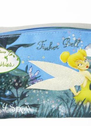 Шкільний пенал / клатч / сумочка / тканинний гаманець для дівчинки на 2 відділення disney fairies феї sun ce