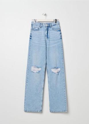 Голубые джинсы на высокой талии от grosse grossen