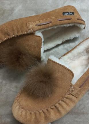 Тапочки домашние осень-зима замш овчина жен.39р.ugg австрии9 фото