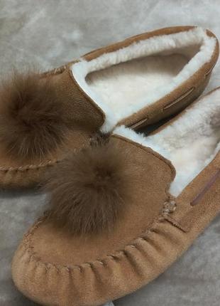 Тапочки домашние осень-зима замш овчина жен.39р.ugg австрии3 фото