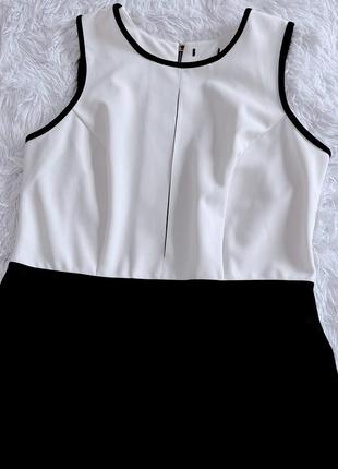Стильное черно-белое платье new look