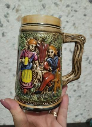 Кухоль кружка бокал для пива сюжетний вінтаж