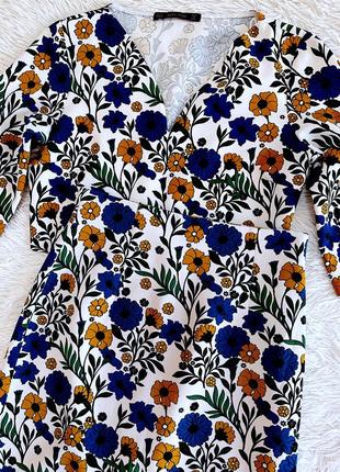 Стильный костюм zara с юбкой цветочный принт4 фото