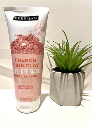 Маска для обличчя  exotic blends pore clearing french pink clay peel off mask freeman