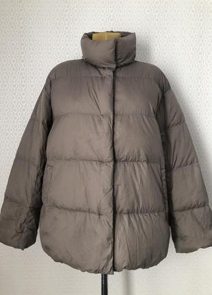 Классный пуховик оверсайз от трендового uniqlo, размер xl (l-3xl)