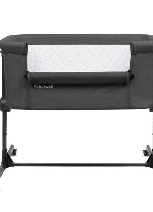 Приставная кроватка kidwell snuzzy dark grey2 фото