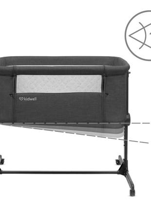 Приставная кроватка kidwell snuzzy dark grey3 фото