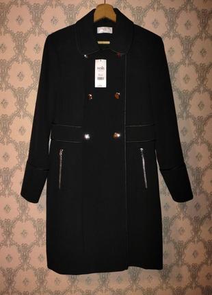 Женское черное классическое новое пальто демисезонное wallis