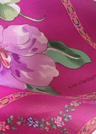 Винтажный шелковый платок  liz claiborne подписной  79см* 78см8 фото
