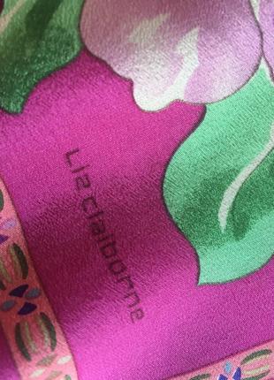 Винтажный шелковый платок  liz claiborne подписной  79см* 78см9 фото