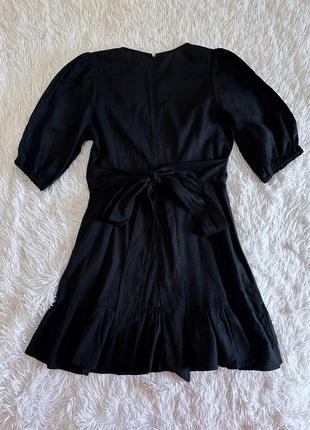 Черное платье asos из натуральных тканей5 фото