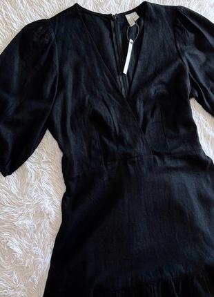 Черное платье asos из натуральных тканей