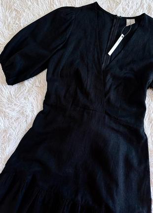 Черное платье asos из натуральных тканей2 фото