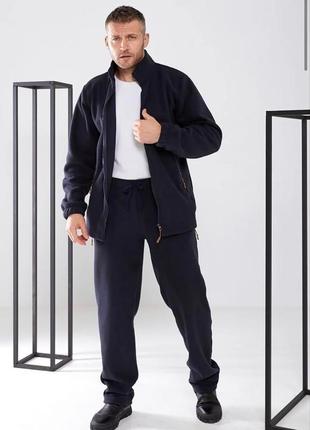 Флісовий чоловічий костюм без капюшону