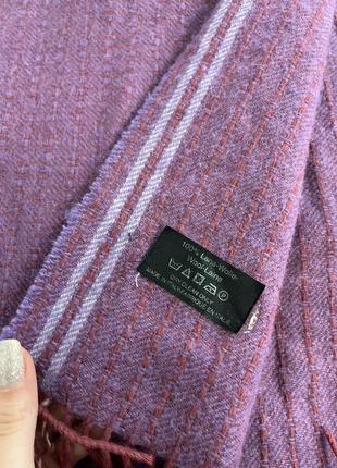Качественный фиолетовый шарф из 100% шерсти от trussardi6 фото